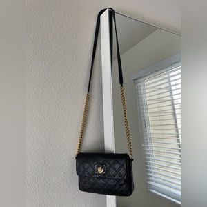 Marc Jacobs Quilted Lambskin Leather Crossbody Bag, Black, Made in Italy